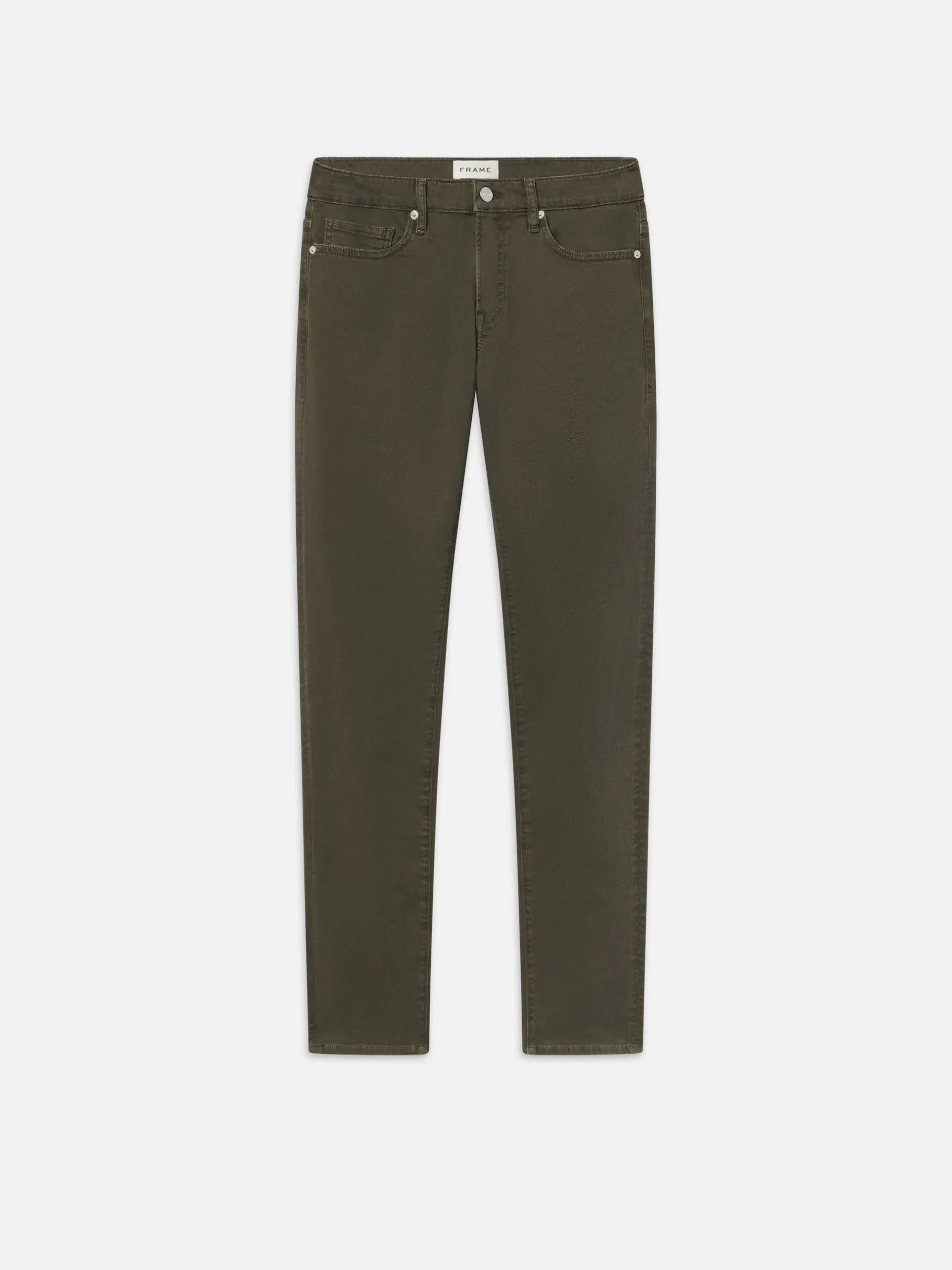 FRAME L'Homme Slim Twill in Garage Moss Green< Slim