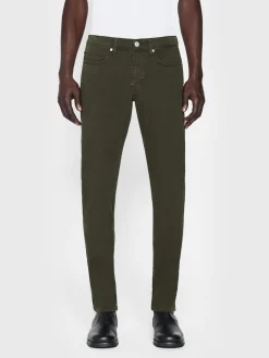 FRAME L'Homme Slim Twill in Garage Moss Green< Slim