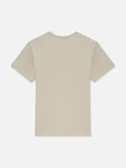 FRAME Logo Tee in Mineral Grey< Tees & Polos