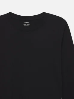 FRAME Long Sleeve Baby Tee in<Women Tanks & Tees