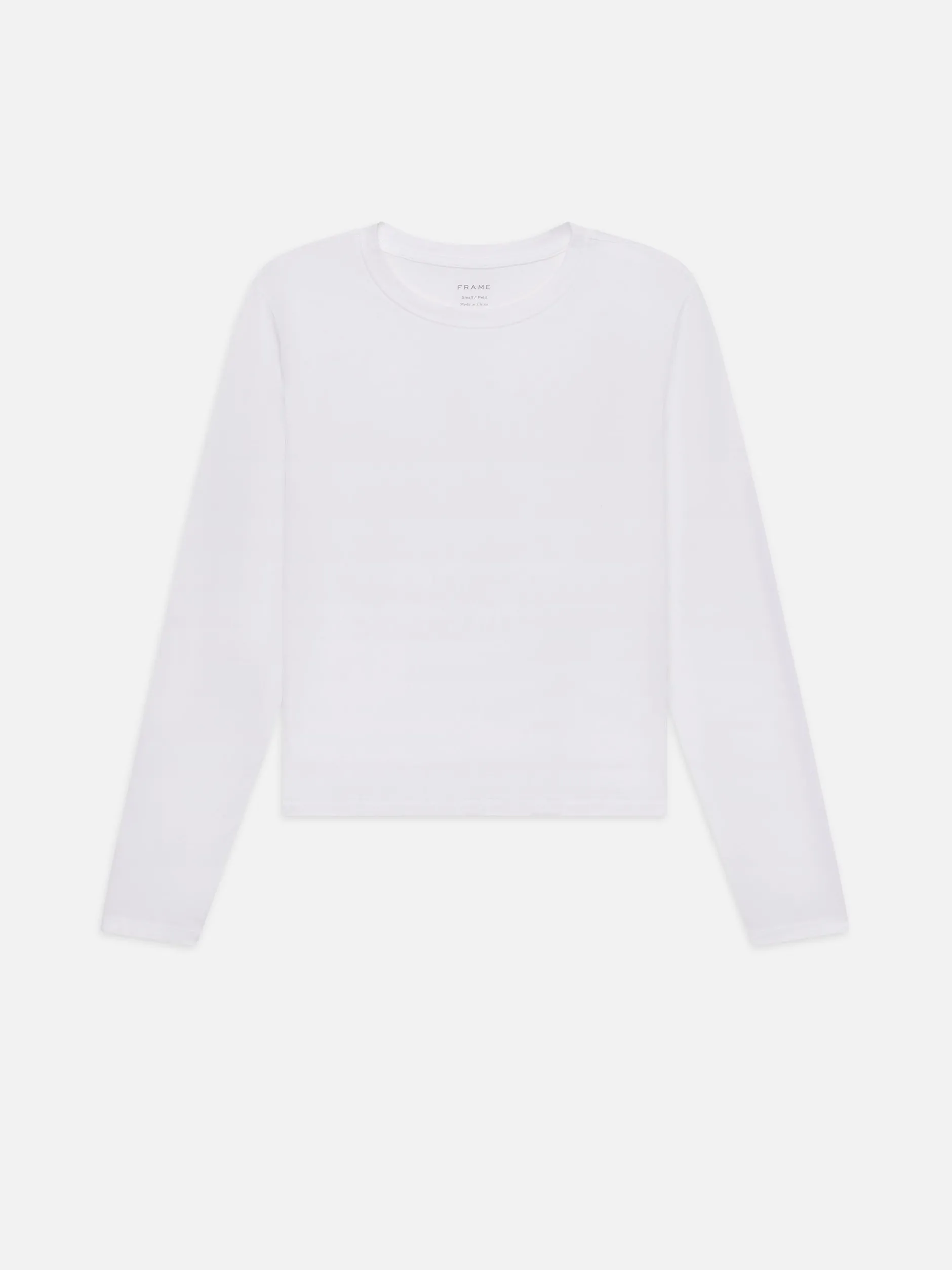 FRAME Long Sleeve Baby Tee in<Women Tanks & Tees