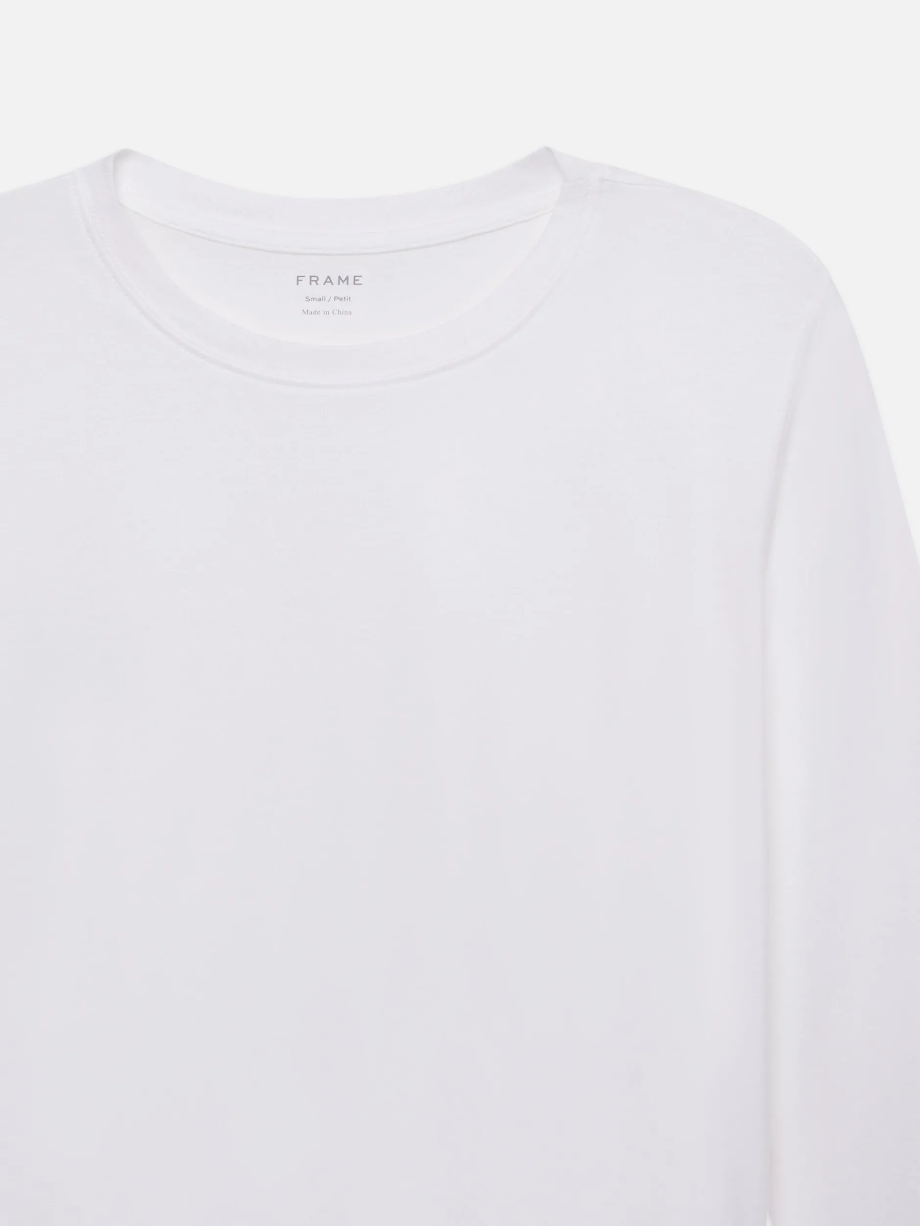 FRAME Long Sleeve Baby Tee in<Women Tanks & Tees