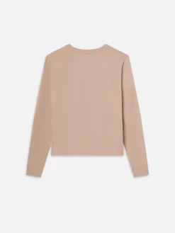 FRAME Long Sleeve Baby Tee in Almond Pink<Women Tanks & Tees