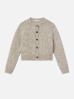FRAME Marl Cardi Sweater in Cream Multi<Women Sweaters