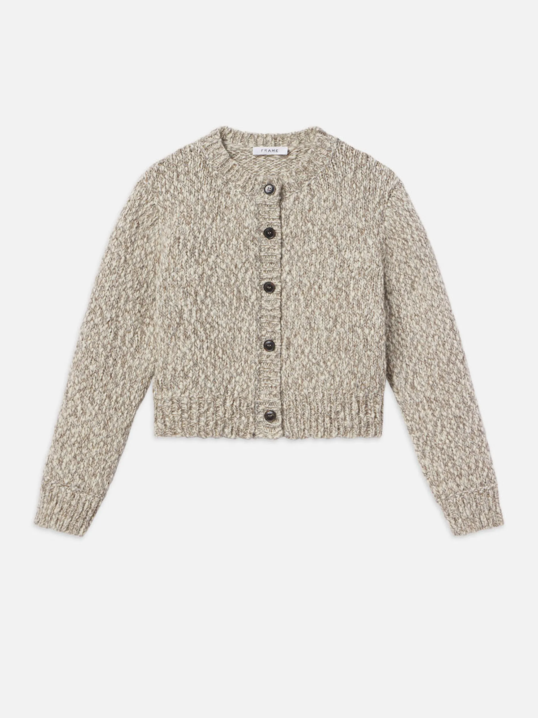 FRAME Marl Cardi Sweater in Cream Multi<Women Sweaters