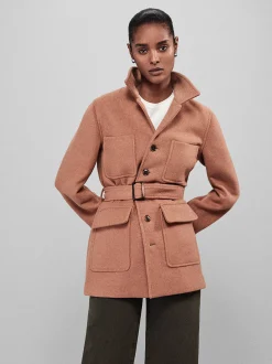 FRAME Melton Safari Jacket in Light Camel<Women Jackets & Coats