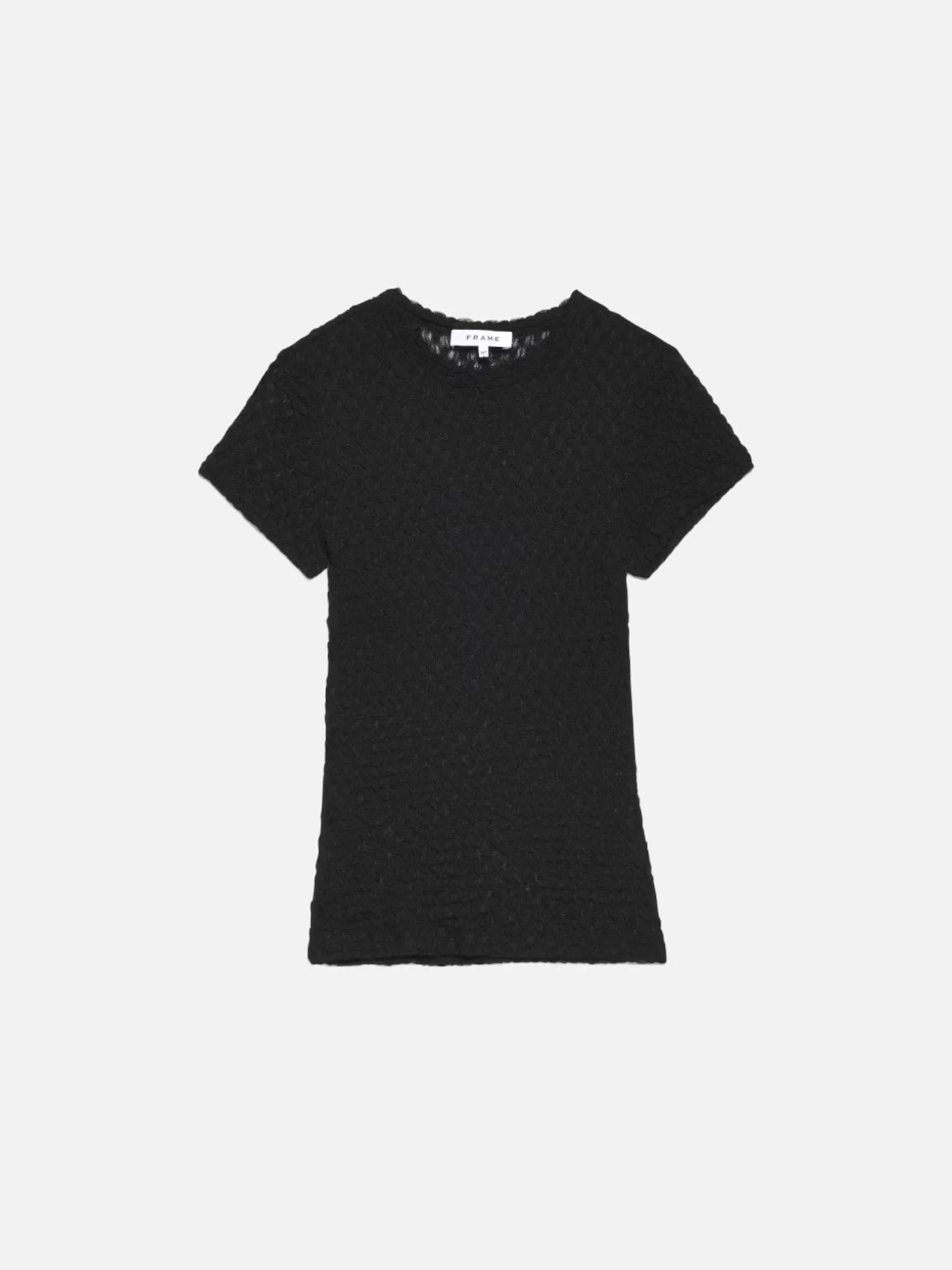 FRAME Mesh Lace Baby Tee in<Women Tops & Blouses