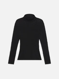 FRAME Mesh Lace Turtleneck in<Women Tops & Blouses