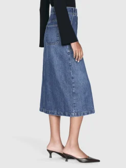 FRAME Modern Pocket Midi Skirt in<Women Skirts & Shorts