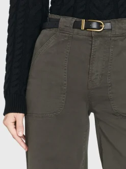 FRAME Modern Pocket Pant in Rich Military<Women Wide Leg