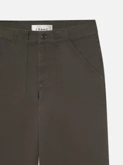 FRAME Modern Pocket Pant in Rich Military<Women Wide Leg