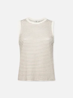 FRAME Muscle Crew Tee in Green Gem Multi<Women Tanks & Tees
