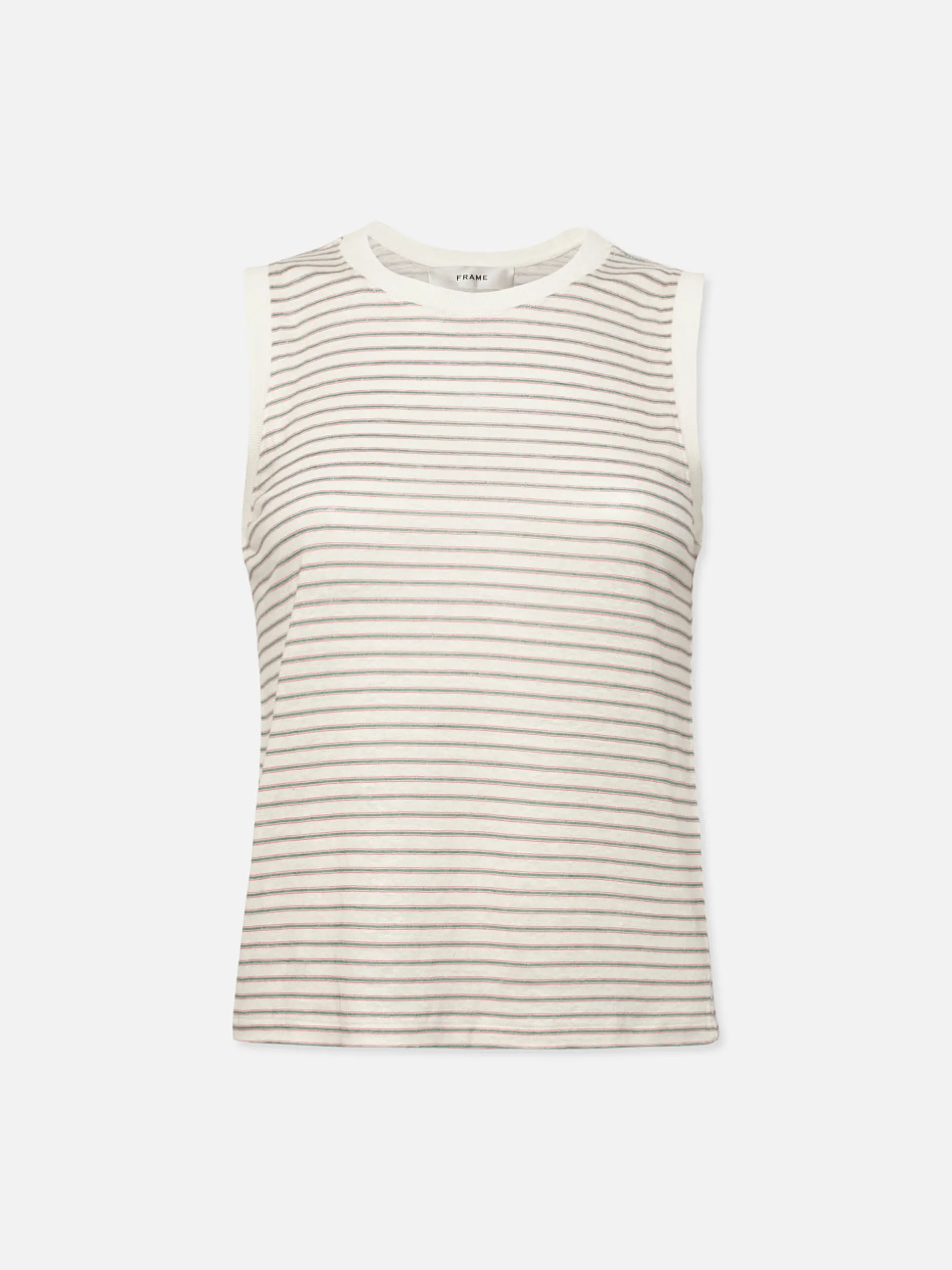 FRAME Muscle Crew Tee in Green Gem Multi<Women Tanks & Tees