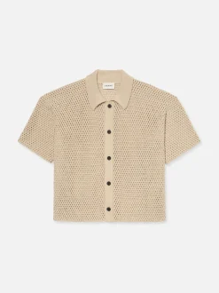 FRAME Open Weave Cardigan in< Shirts