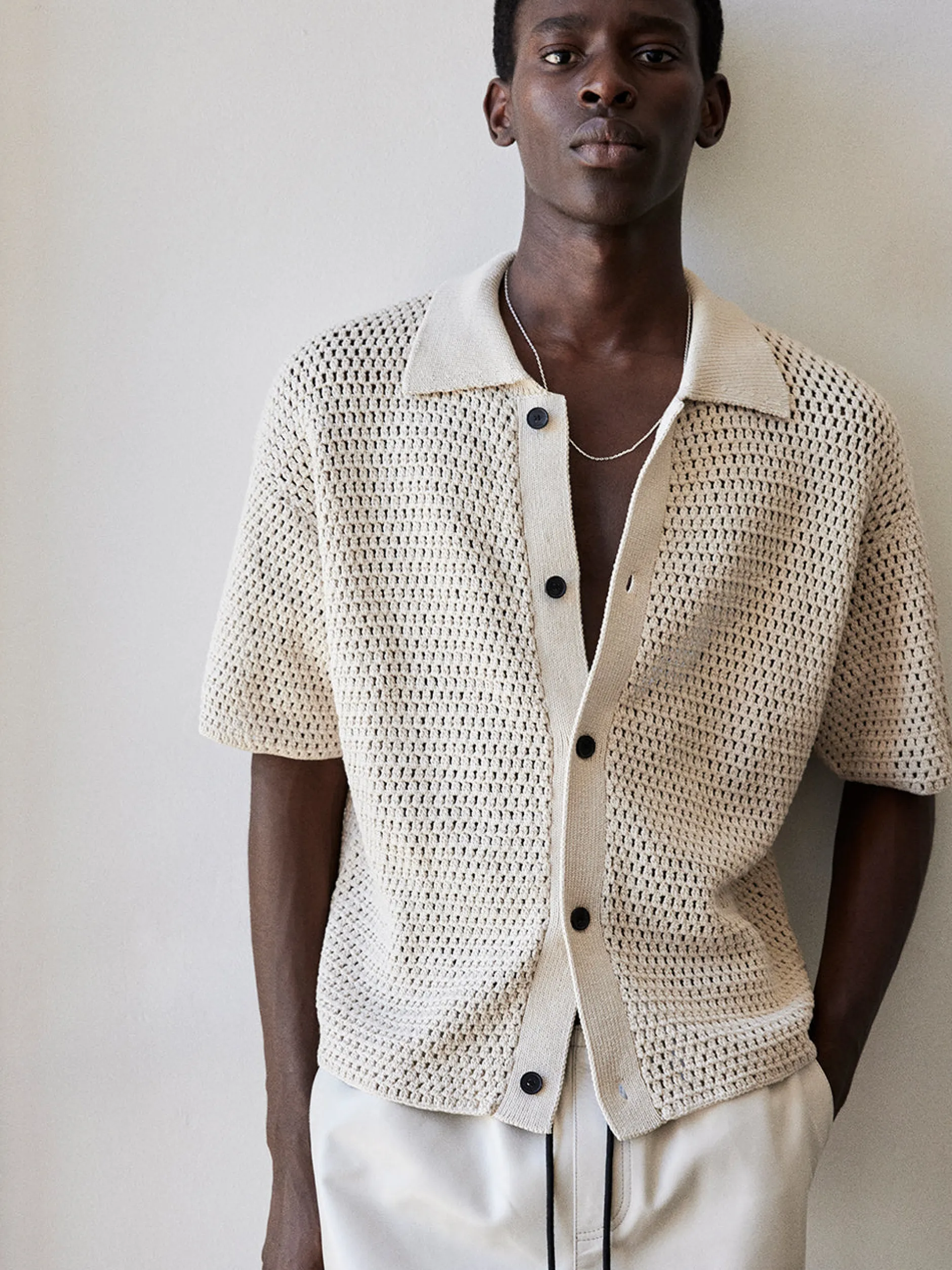 FRAME Open Weave Cardigan in< Shirts