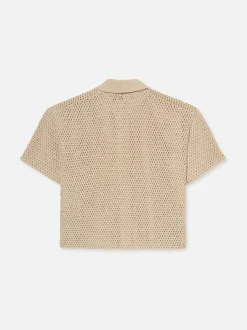 FRAME Open Weave Cardigan in< Shirts