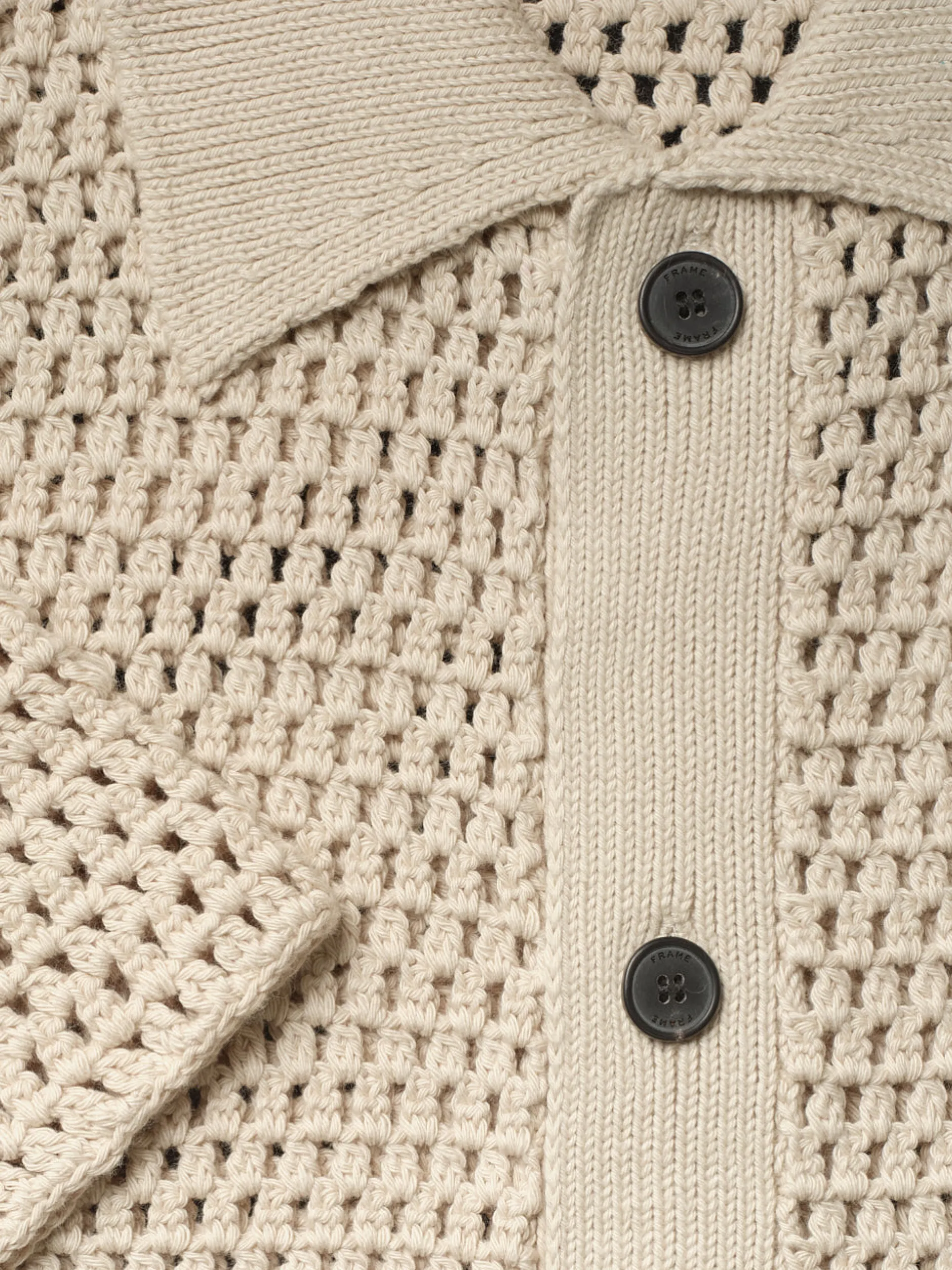 FRAME Open Weave Cardigan in< Shirts