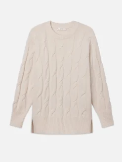FRAME Oversized Cable Knit Sweater in<Women Sweaters