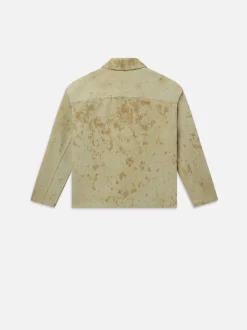 FRAME Painted Denim Shirt Jacket in Washed Denim< Denim Jackets|Jackets & Coats