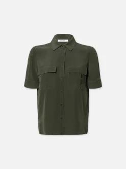 FRAME Patch Pocket Button Down in<Women Tops & Blouses