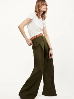 FRAME Pleated Wide Leg Pant in<Women Pants