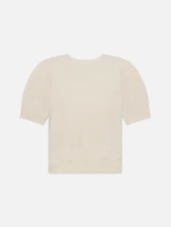 FRAME Pointelle Puff Sleeve Sweater in<Women Sweaters