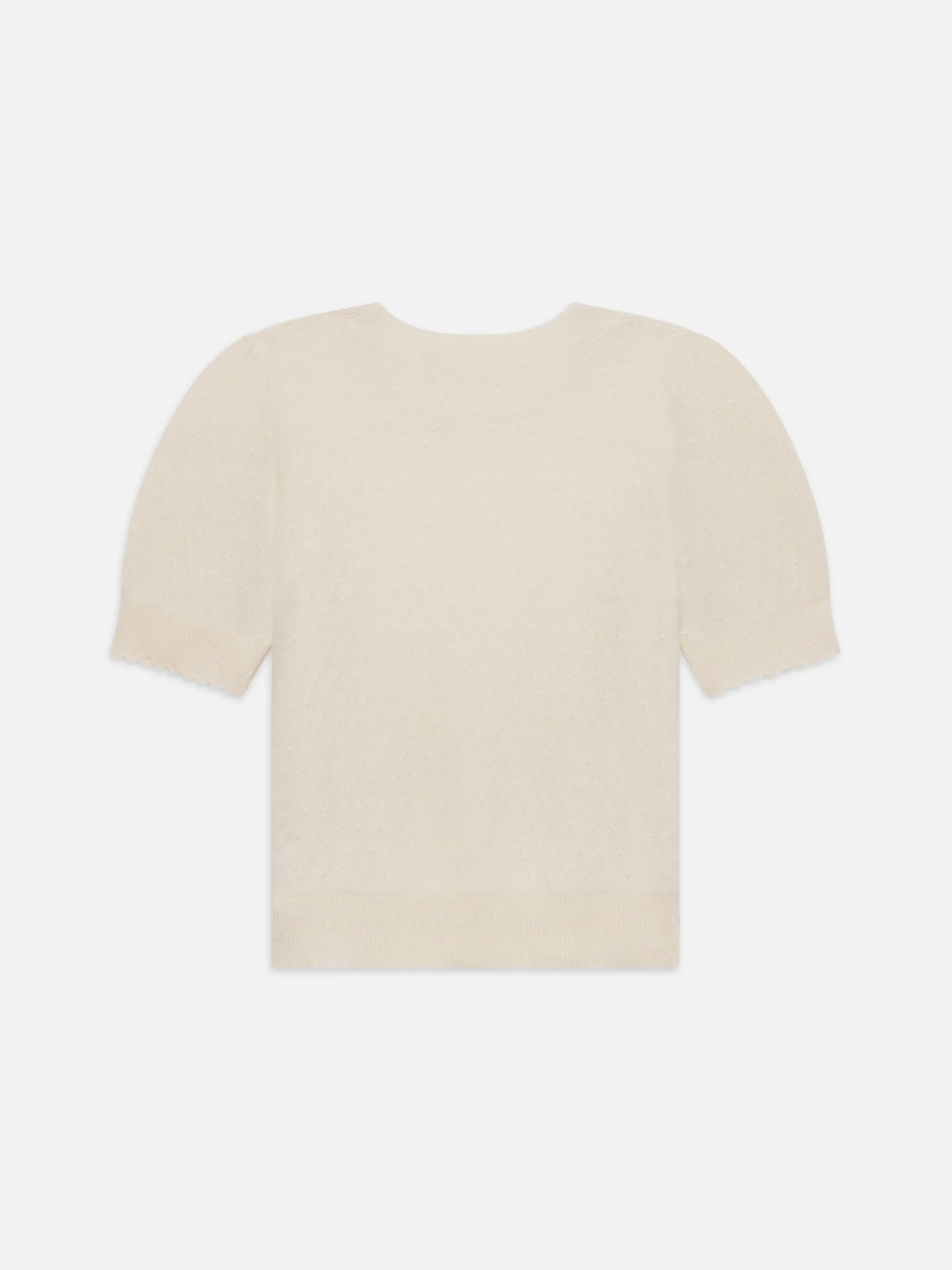 FRAME Pointelle Puff Sleeve Sweater in<Women Sweaters