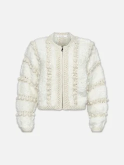 FRAME Pom Pom Cardi in<Women Sweaters
