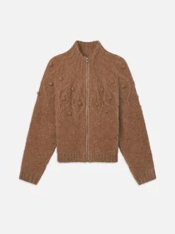 FRAME Popcorn Zip Cardi in<Women Sweaters
