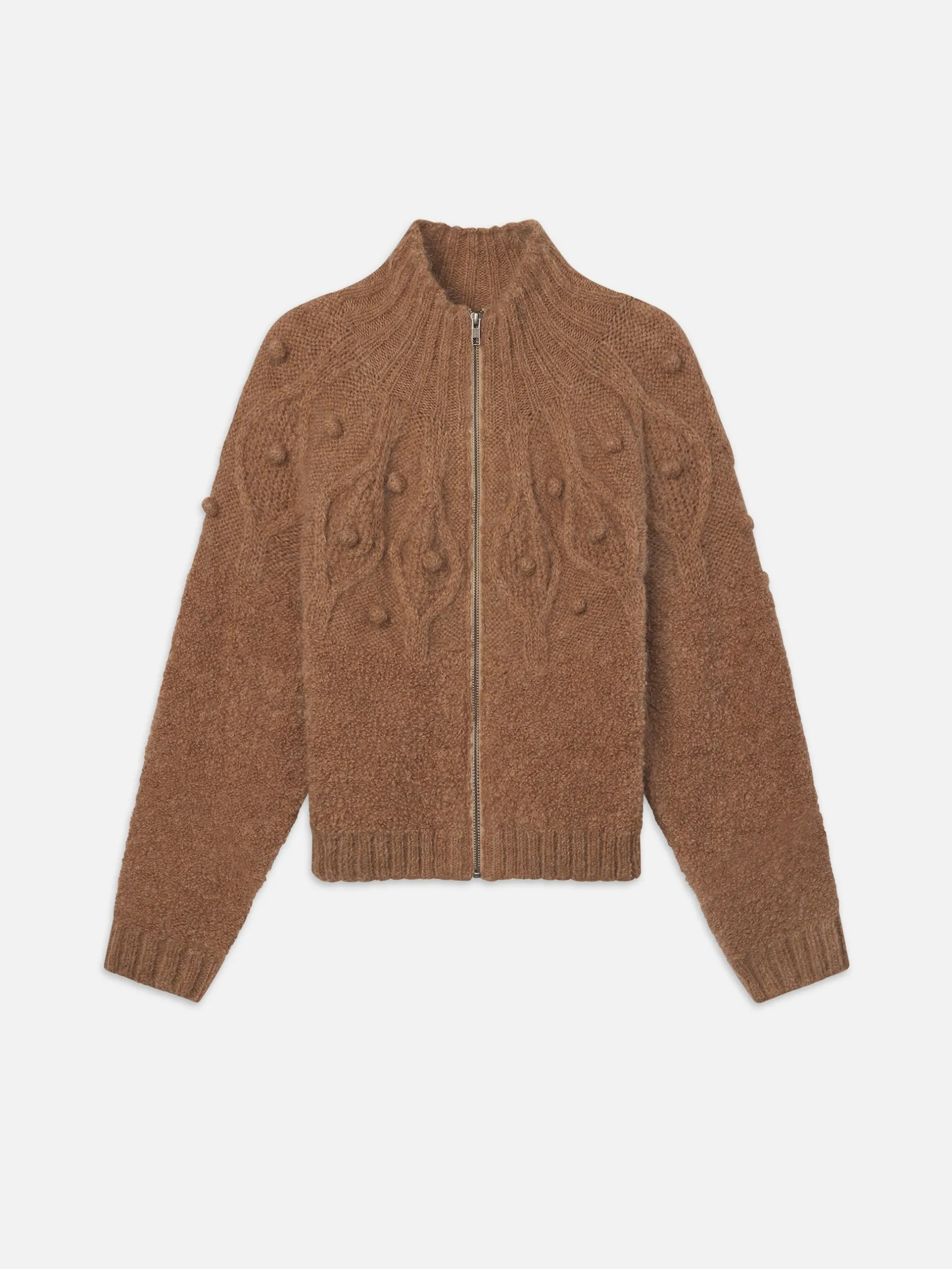 FRAME Popcorn Zip Cardi in<Women Sweaters