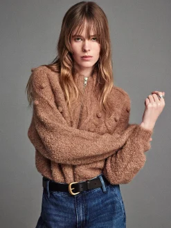 FRAME Popcorn Zip Cardi in<Women Sweaters