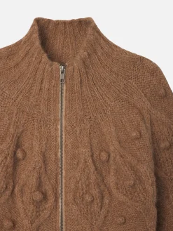 FRAME Popcorn Zip Cardi in<Women Sweaters