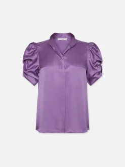 FRAME Puff Sleeve Blouse in<Women Tops & Blouses