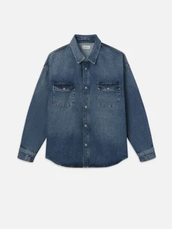 FRAME Relaxed Denim Shirt in< Denim Shirts|Shirts