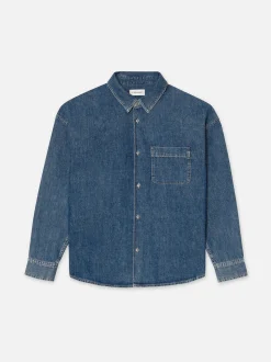 FRAME Relaxed Denim Shirt in Dark Ocean< Denim Shirts|Shirts