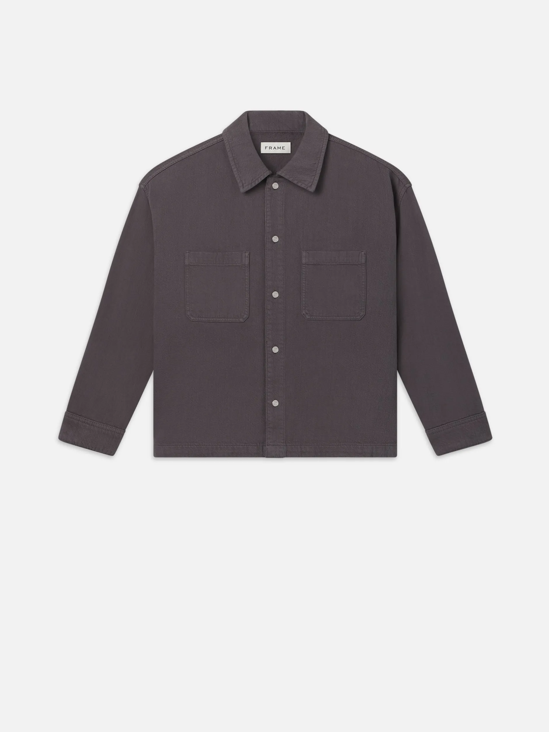 FRAME Relaxed Double Pocket Shirt in Slate Gray< Denim Shirts|Shirts