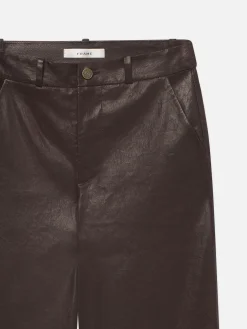 FRAME Relaxed Leather Trouser in Chocolate Brown<Women Leather & Suede|Pants