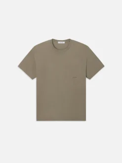FRAME Relaxed Tee in Light Olive< Tees & Polos