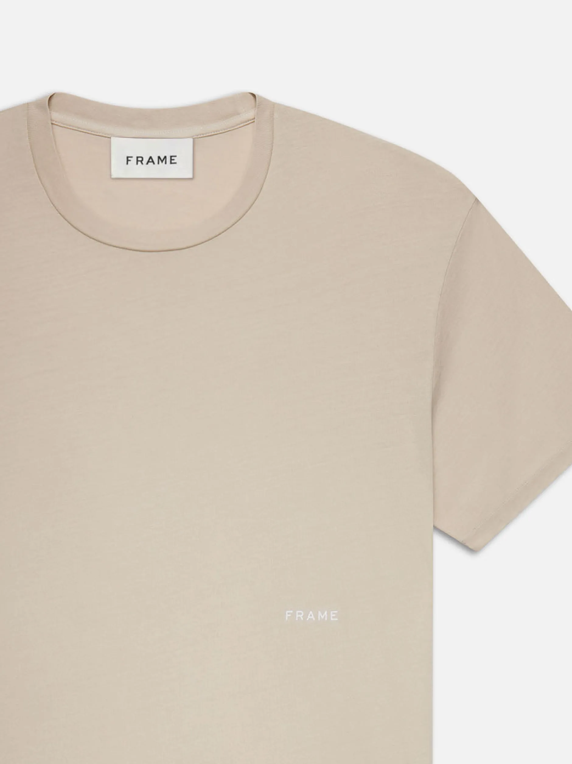 FRAME Relaxed Tee in Washed Off White< Tees & Polos