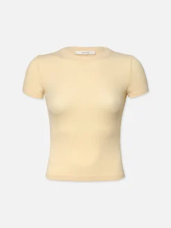 FRAME Rib Baby Crew Tee in<Women Tanks & Tees