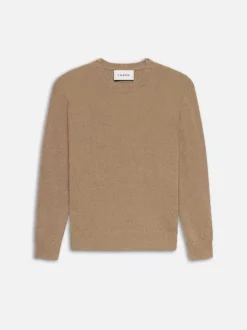 FRAME Rib Crewneck Sweater in Light Brown< Sweaters & Hoodies
