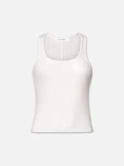 FRAME Rib Scoop Neck Tank in<Women Tanks & Tees