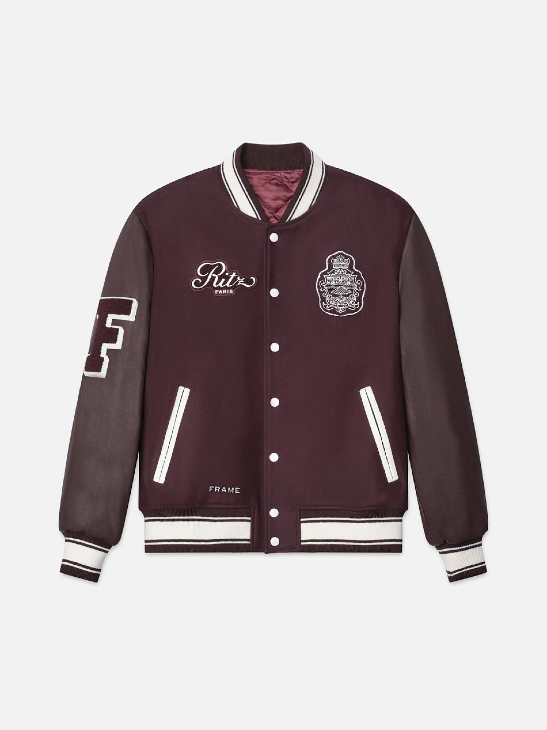 FRAME Ritz Unisex Varsity Jacket in<Women Jackets & Coats|Jackets & Coats