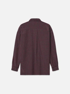 FRAME Ritz Women's Pajama Shirt in Bordeaux Multi<Women Tops & Blouses