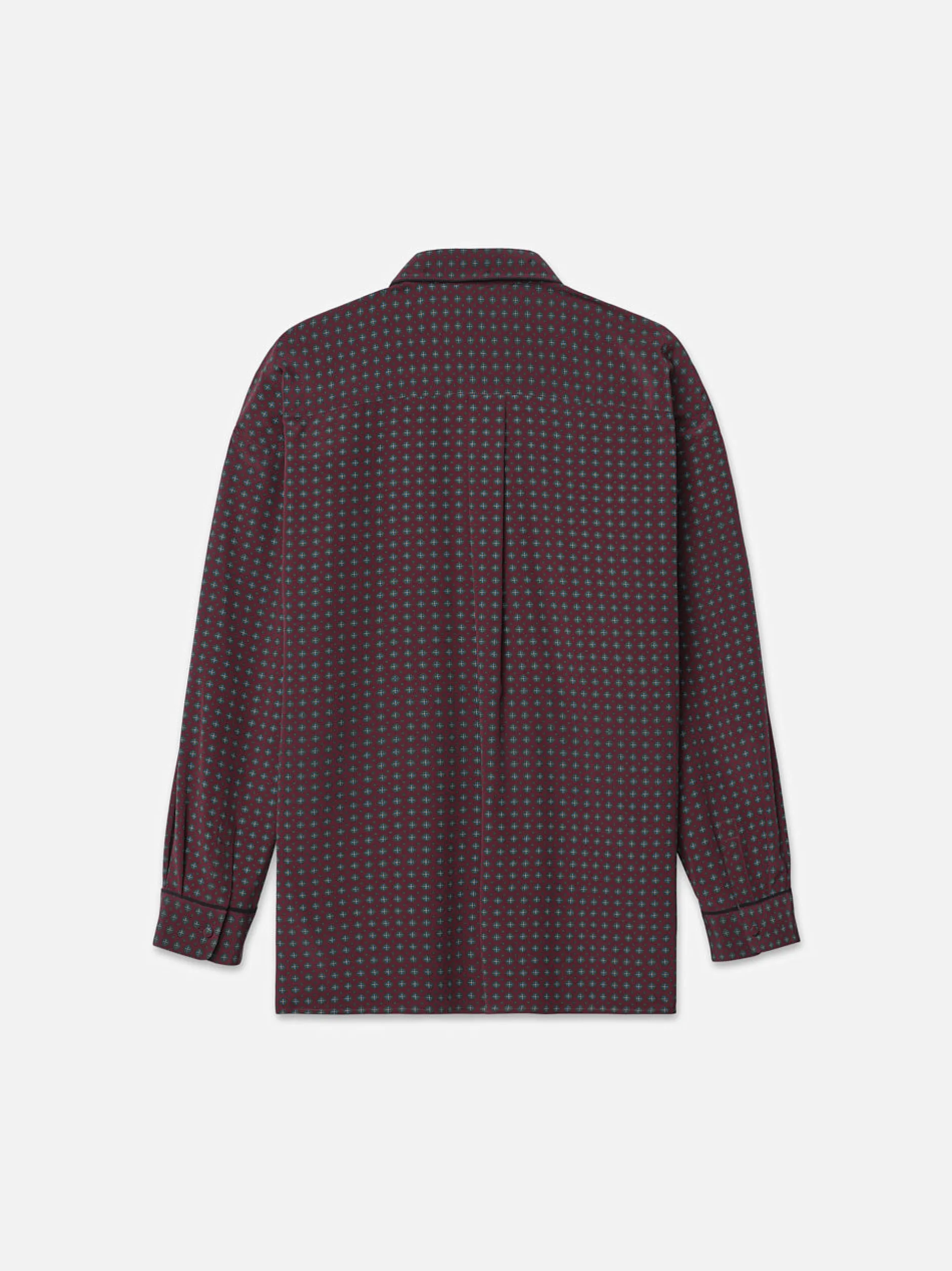FRAME Ritz Women's Pajama Shirt in Bordeaux Multi<Women Tops & Blouses