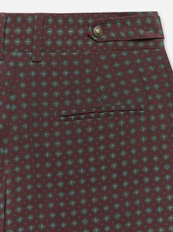 FRAME Ritz Women's Pleated Trouser in Bordeaux Multi<Women Pants