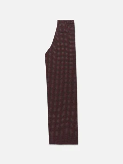 FRAME Ritz Women's Pleated Trouser in Bordeaux Multi<Women Pants