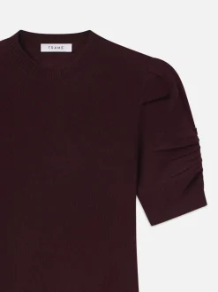 FRAME Ruched Sleeve Cashmere Sweater in<Women Sweaters