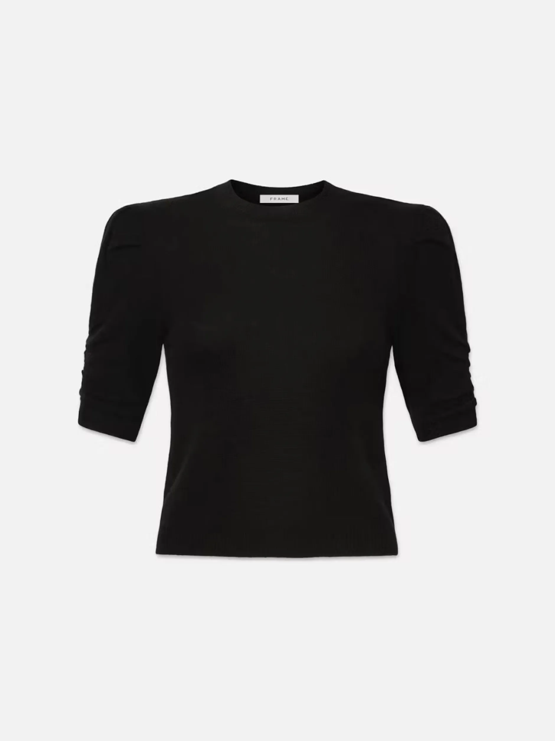 FRAME Ruched Sleeve Cashmere Sweater in<Women Sweaters