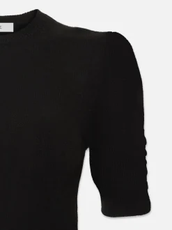 FRAME Ruched Sleeve Cashmere Sweater in<Women Sweaters